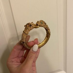 Rose Gold Leopard Bangle Bracelet 🐆